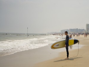 Surfing at Far Rockaway Beach