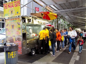 New York Chicken and Rice Street Cart - Long Line for The Halal Guys